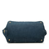 Prada Large Denim Canapa Logo Satchel Secondhand