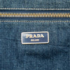 Prada Large Denim Canapa Logo Satchel Secondhand