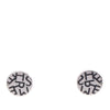 Secondhand Hermès Stainless Steel Logo Round Push Back Earrings