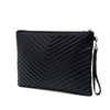 Secondhand Saint Laurent Leather Chevron Monogram Document Holder