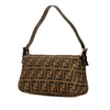 Fendi Zucca Canvas Double Flap Shoulder Bag Secondhand