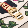 Gucci Small Floral Embroidered Leather Sylvie Satchel Secondhand