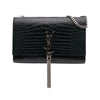 Saint Laurent Medium Croc Embossed Leather Kate Tassel Crossbody Secondhand