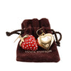 Louis Vuitton Gold Plated Resin and Strass Strawberry Heart Earrings Secondhand