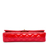 Chanel Quilted Patent Reissue 2.55 East West Flap Clutch with Chain Secondhand