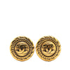 Secondhand Chanel Gold Plated CC Round Clip On Earrings