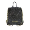 Chanel Large Quilted Shiny Calfskin 22 Backpack Secondhand
