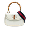 Gucci Calfskin Frame Print Bamboo Web Top Handle Bag Secondhand