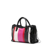 Balenciaga Small Lambskin Motocross Striped Classic City Satchel Secondhand