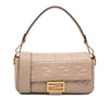 Fendi Zucca Embossed Leather Baguette Satchel Secondhand