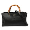 Gucci Medium Calfskin Bamboo Shopper Satchel Secondhand
