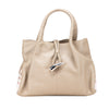 Secondhand Burberry House Check Trimmed Leather Horn Toggle Tote
