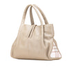 Secondhand Burberry House Check Trimmed Leather Horn Toggle Tote
