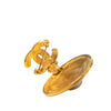 Chanel CC Gold Plated Faux Pearl Medallion Brooch Secondhand