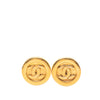 Chanel CC Gold Plated Round Clip On Earrings Secondhand