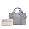 Loro Piana Canvas The Suitcase Stripe Tote Secondhand