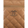 Chanel CC Quilted Lambskin Top Handle Vanity Case with Chain Secondhand
