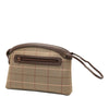 Secondhand Burberry Vintage Check Canvas Wristlet Clutch