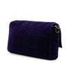 Fendi Large Zucca Embossed Velvet Baguette Satchel Secondhand