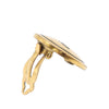 Chanel CC Gold Plated and Enamel Round Clip On Earrings Secondhand