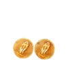 Chanel CC Gold Plated Round Clip On Earrings Secondhand