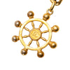 Chanel Gold Plated Wheel Leather Woven Chain Belt Secondhand