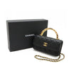 Chanel CC Quilted Lambskin Wooden Beads Top Handle Wallet On Chain Secondhand