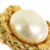 Chanel CC Gold Plated Faux Pearl Clip on Earrings Secondhand
