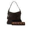 Gucci Medium Pebbled Calfskin Web Heritage Shoulder Bag Secondhand