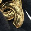 Chanel Gold Plated CC Quilted Brooch Secondhand