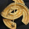 Chanel Gold Plated CC Quilted Brooch Secondhand