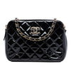 Chanel CC Quilted Patent Double Zip Camera Bag Secondhand