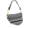 Dior Oblique Embroidered Canvas Saddle Bag Secondhand