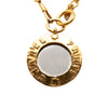 Chanel CC Gold Plated Medallion Mirror Pendant Necklace Secondhand