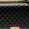 Chanel Medium Quilted Patent Boy Flap Secondhand