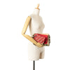 Fendi Zucca Leather and Raffia Triplette Clutch Secondhand