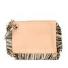 Fendi Zucca Leather and Raffia Triplette Clutch Secondhand