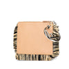 Fendi Zucca Leather and Raffia Triplette Clutch Secondhand