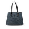 Prada Logo Denim Tote Secondhand