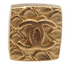 Chanel CC Gold Plated Square Push Back Earrings Secondhand