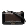 Chanel Old Medium Bicolor Glazed Calfskin Boy Flap Secondhand