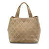 Chanel Mini CC Quilted Suede Shopping Tote Secondhand