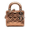 Dior Mini Metallic Crinkled Calfskin Cannage Lady Dior Secondhand