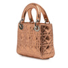 Dior Mini Metallic Crinkled Calfskin Cannage Lady Dior Secondhand