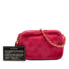 Chanel CC Quilted Suede Camera Bag Secondhand