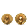 Chanel Gold Plated Coco Round Clip On Earrings Secondhand