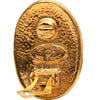 Chanel CC Gold Plated Oval Crown Earrings Secondhand