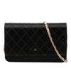 Chanel Bicolor Satin Diamond Stitch Wallet On Chain Secondhand