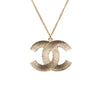 Chanel CC Gold Plated Quilted Pendant Necklace Secondhand