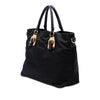 Prada Soft Calfskin Trimmed and Tessuto Open Convertible Shopping Tote Secondhand